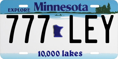 MN license plate 777LEY