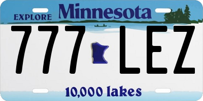 MN license plate 777LEZ