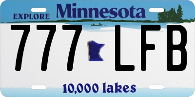 MN license plate 777LFB