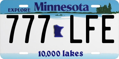 MN license plate 777LFE