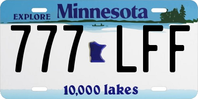 MN license plate 777LFF