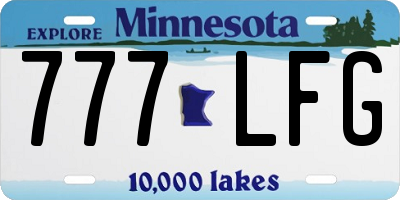 MN license plate 777LFG