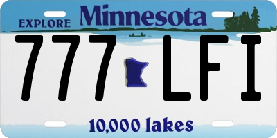 MN license plate 777LFI