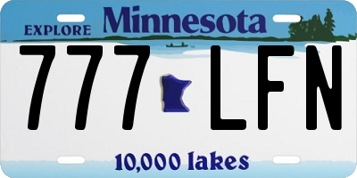 MN license plate 777LFN
