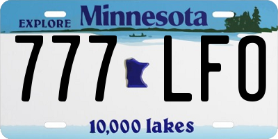 MN license plate 777LFO