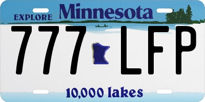 MN license plate 777LFP