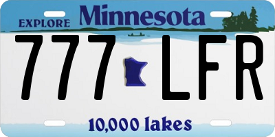 MN license plate 777LFR