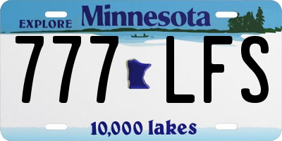 MN license plate 777LFS