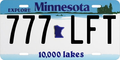 MN license plate 777LFT