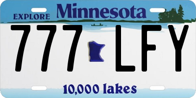 MN license plate 777LFY