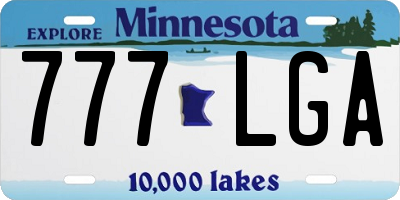 MN license plate 777LGA