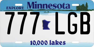 MN license plate 777LGB