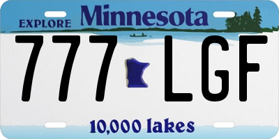 MN license plate 777LGF