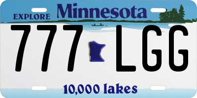 MN license plate 777LGG