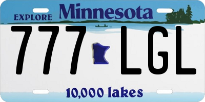 MN license plate 777LGL