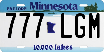MN license plate 777LGM