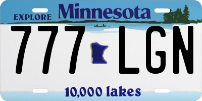 MN license plate 777LGN