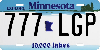 MN license plate 777LGP