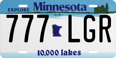 MN license plate 777LGR