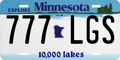 MN license plate 777LGS