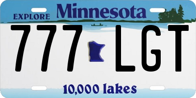 MN license plate 777LGT
