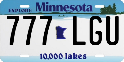 MN license plate 777LGU
