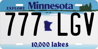 MN license plate 777LGV
