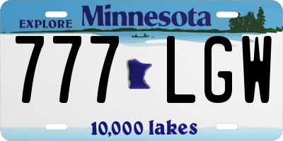 MN license plate 777LGW