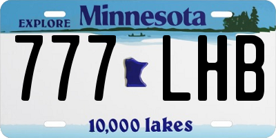 MN license plate 777LHB