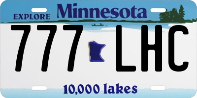 MN license plate 777LHC