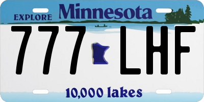 MN license plate 777LHF