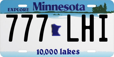 MN license plate 777LHI