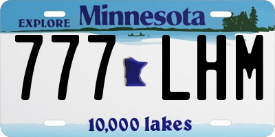 MN license plate 777LHM