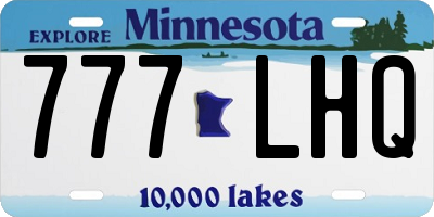 MN license plate 777LHQ