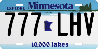 MN license plate 777LHV