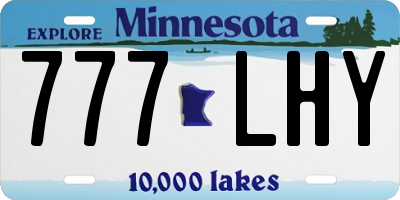 MN license plate 777LHY