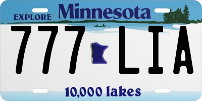 MN license plate 777LIA