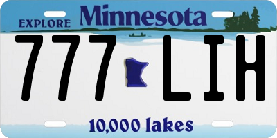MN license plate 777LIH