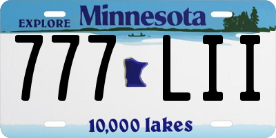 MN license plate 777LII