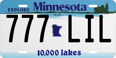 MN license plate 777LIL
