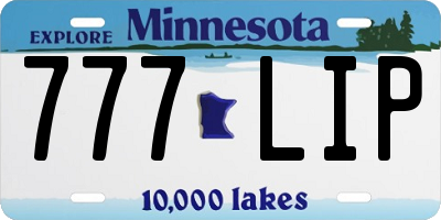 MN license plate 777LIP