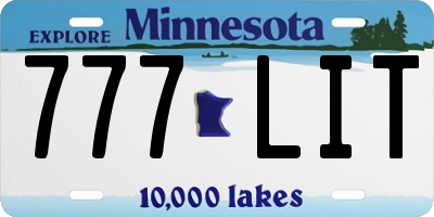 MN license plate 777LIT