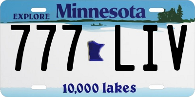 MN license plate 777LIV