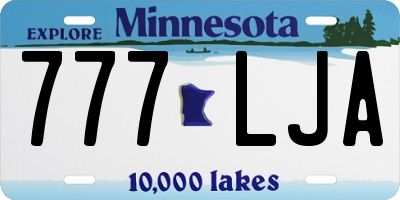 MN license plate 777LJA