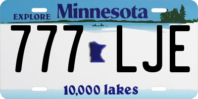 MN license plate 777LJE