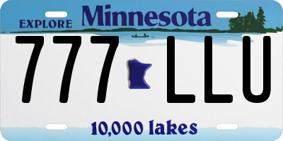 MN license plate 777LLU