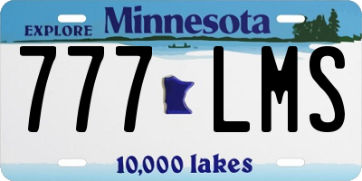 MN license plate 777LMS