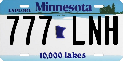 MN license plate 777LNH