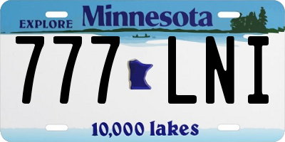MN license plate 777LNI