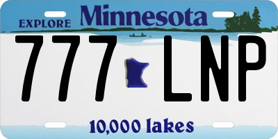 MN license plate 777LNP